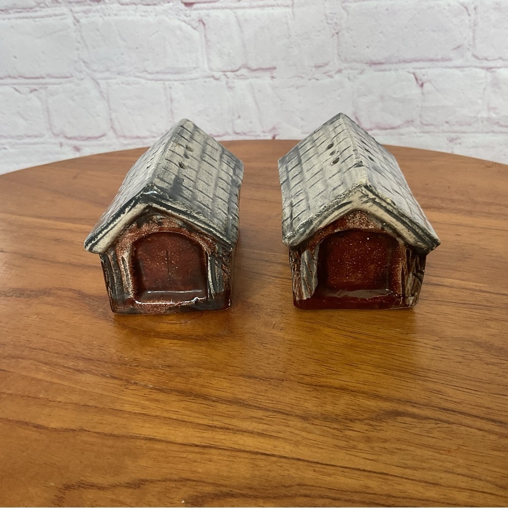 Vintage Ceramic Covered Bridge Salt and Pepper Shakers
